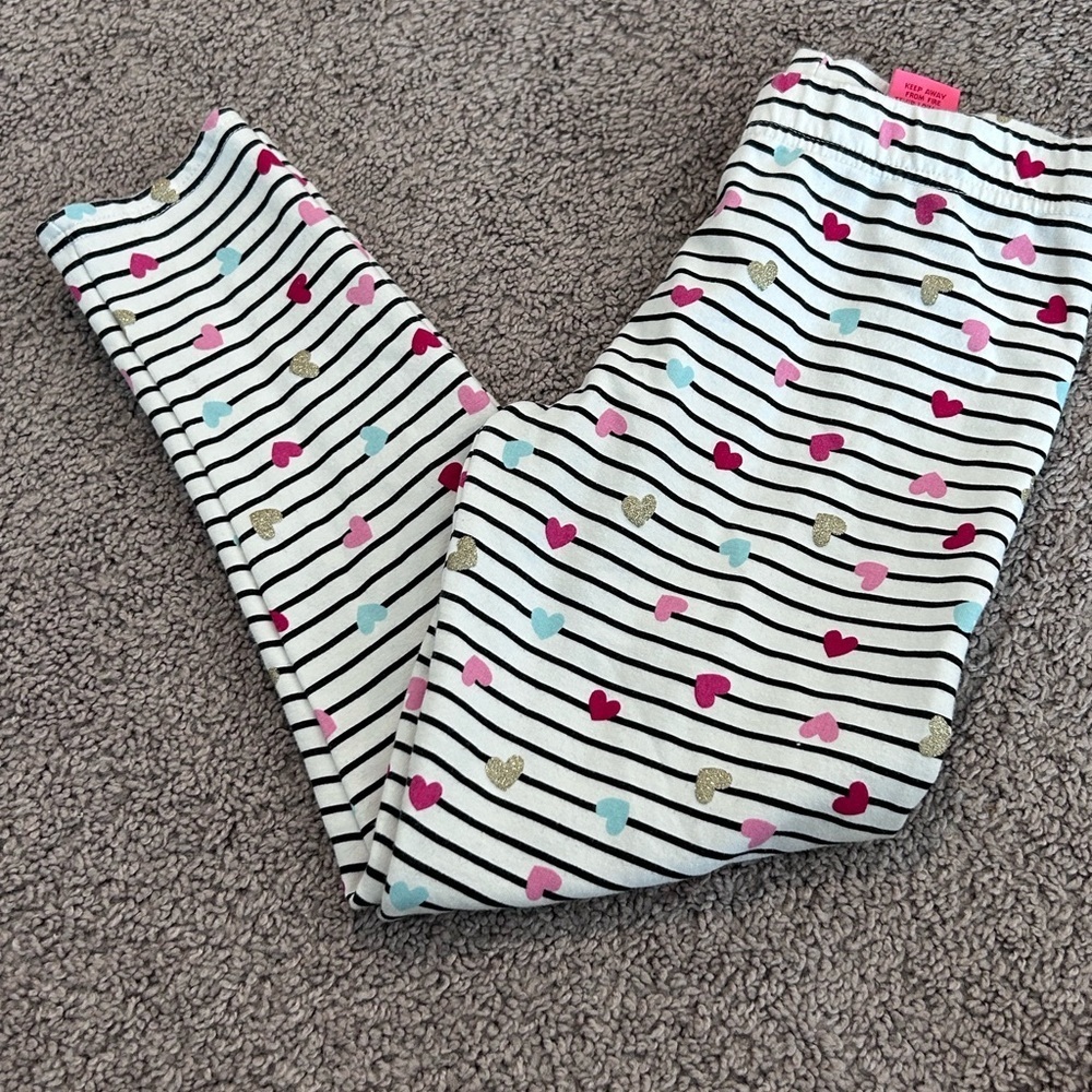 Isaac Mizrahi Girls Heart & Striped Leggings

Size M(7/8)